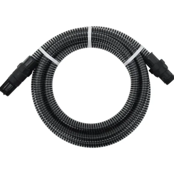 Haveslanger - Living sugeslange med messingkoblinger 1" 10 m PVC sort