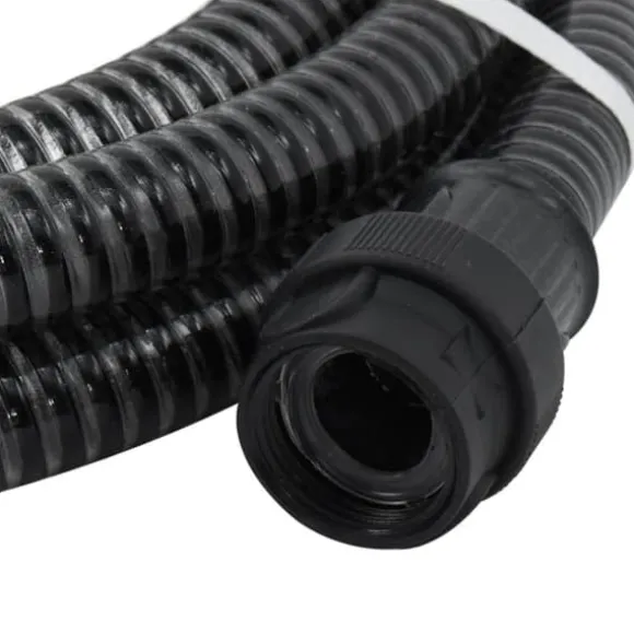 Haveslanger - Living sugeslange med messingkoblinger 1" 10 m PVC sort