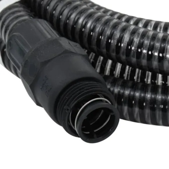Haveslanger - Living sugeslange med messingkoblinger 1" 10 m PVC sort