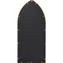 Havespejl i jern med rusteffekt - Dekorativt udendørs | Størrelse: 100x45 cm | Farve: Sand