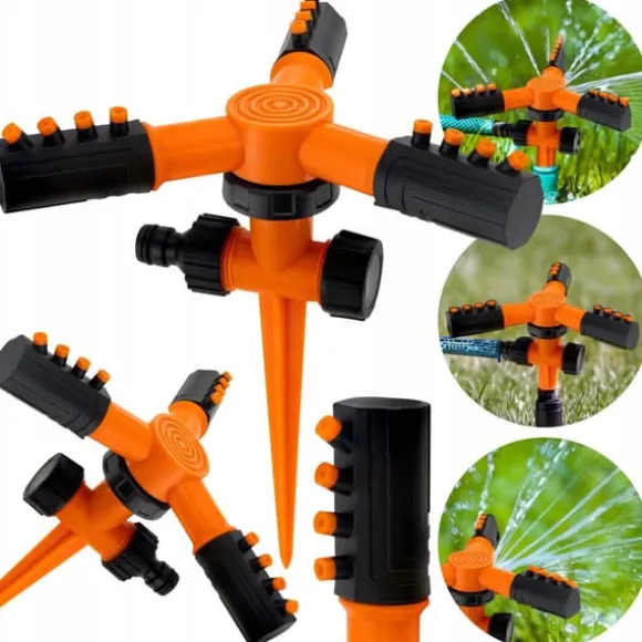 Havesprinkler, drevet, roterende, trearmet, VERGIONIC sprinkler