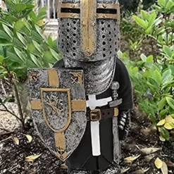 Havestatue Ridder Dværgvagt Rustning Miniature Ridderskulptur til Haveindretning
