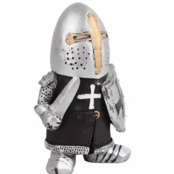 Havestatue Ridder Dværgvagt Rustning Miniature Ridderskulptur til Haveindretning