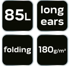 Havetaske 85 liter, lange håndtag, foldbar, 180 g/m2