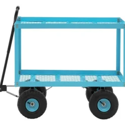 Havetransportvogn, 2 niveauer, lavet af mesh, op til 150 kg