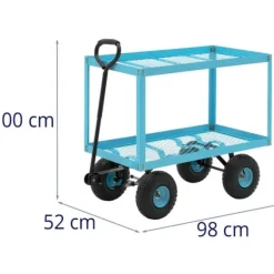 Havetransportvogn, 2 niveauer, lavet af mesh, op til 150 kg