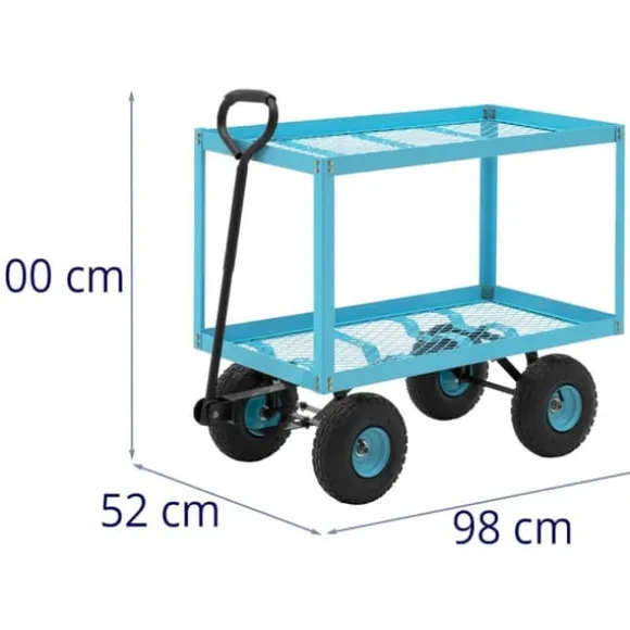 Havetransportvogn, 2 niveauer, lavet af mesh, op til 150 kg