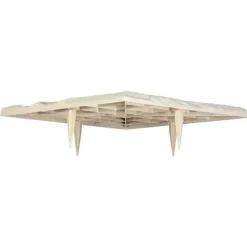 Havetrædesten - Trinsten - Sæt med 4 - 39,5 x 39,5 cm - Vejrbestandig plast - Med jordspyd - Til gangsti i have/terrasse - Beige