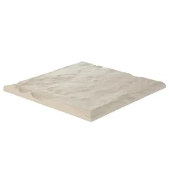 Havetrædesten - Trinsten - Sæt med 4 - 39,5 x 39,5 cm - Vejrbestandig plast - Med jordspyd - Til gangsti i have/terrasse - Beige