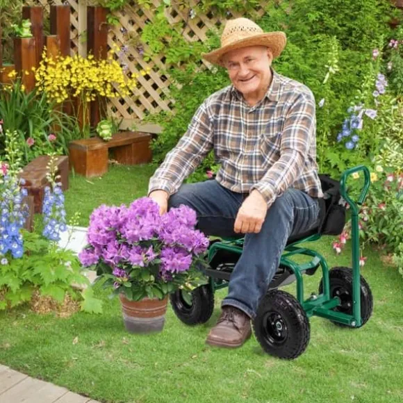 Havetrillebør Scooter, 35,5x24x23,5-27cm, Rød, Sort