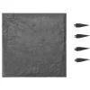 Havetrinsten / Trædesten - Sæt 16 stk. - Mål 39,5 x 39,5 cm - Vejrbestandig plast - Med jordspyd til fastgørelse - Til græsplæne og terrasse - Grå