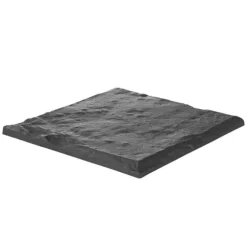 Havetrinsten / Trædesten - Sæt 16 stk. - Mål 39,5 x 39,5 cm - Vejrbestandig plast - Med jordspyd til fastgørelse - Til græsplæne og terrasse - Grå