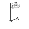 Havevandslangeholder, Robust jernkonstruktion, Pladsbesparende design,sort