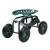 Havevogn, 80x48,7x46/54 cm, Rød, Metal, Opbevaring