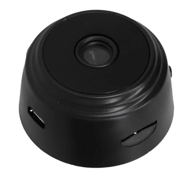 HD 1080P trådløst WiFi-webcam til mobiltelefon og tablet - genopladeligt og med fjernbetjening - Noir