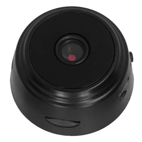 HD 1080P trådløst WiFi-webcam til mobiltelefon og tablet - genopladeligt og med fjernbetjening - Noir