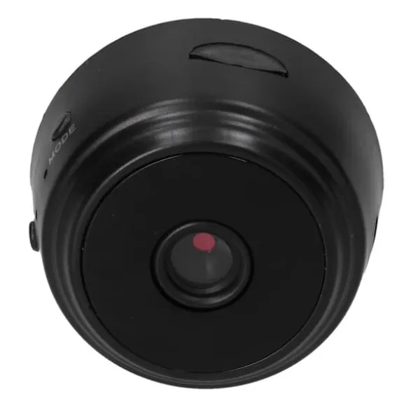 HD 1080P trådløst WiFi-webcam til mobiltelefon og tablet - genopladeligt og med fjernbetjening - Noir
