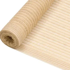 HDPE-afskærmning til have og terrasse - 2x25 m | Farve: Beige | Vægt: 150 g/m²