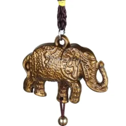 Held og lykke Feng Shui farvede elefant vindklokker - kinesisk boligindretning