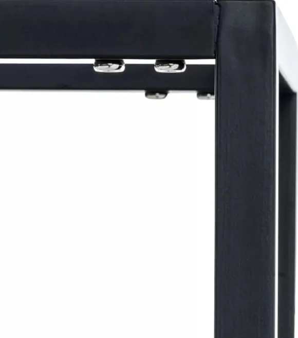 Hetta Black Metal Firewood Rack with Wheels - 25x40x150 cm
