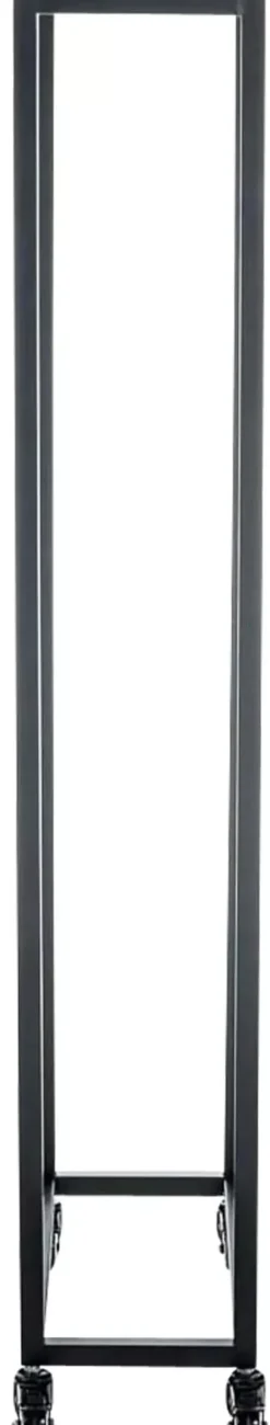Hetta Black Metal Firewood Rack with Wheels - 25x40x150 cm