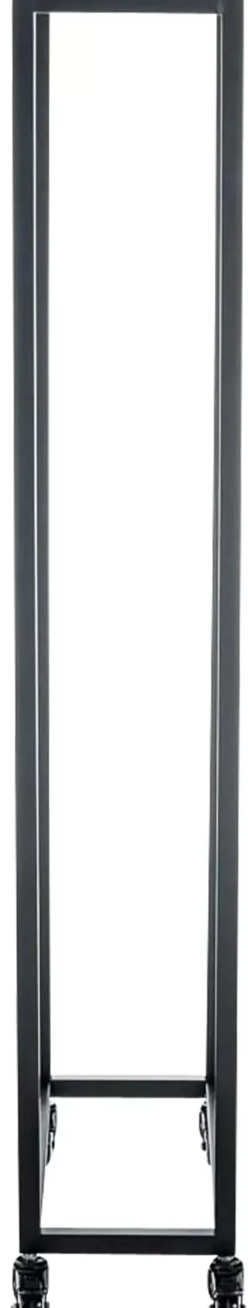 Hetta Black Metal Firewood Rack with Wheels - 25x40x150 cm