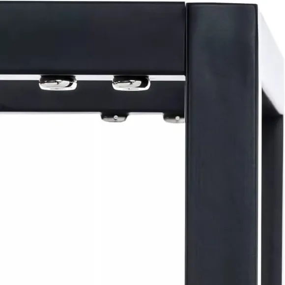 Hilta Metal Firewood Log Holder Stand with Wheels, Black, 25x80x100 cm
