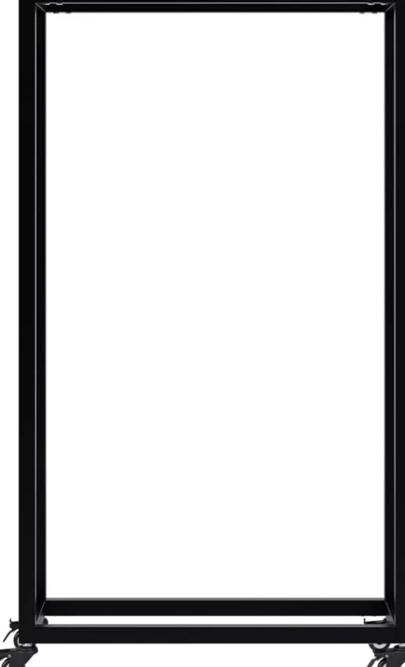Hilta Metal Firewood Rack - Black, 25x60x100 cm, on Wheels with Lock