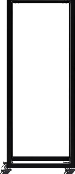 Hilta Metal Log Holder with Wheels, Black, 25x40x100 cm