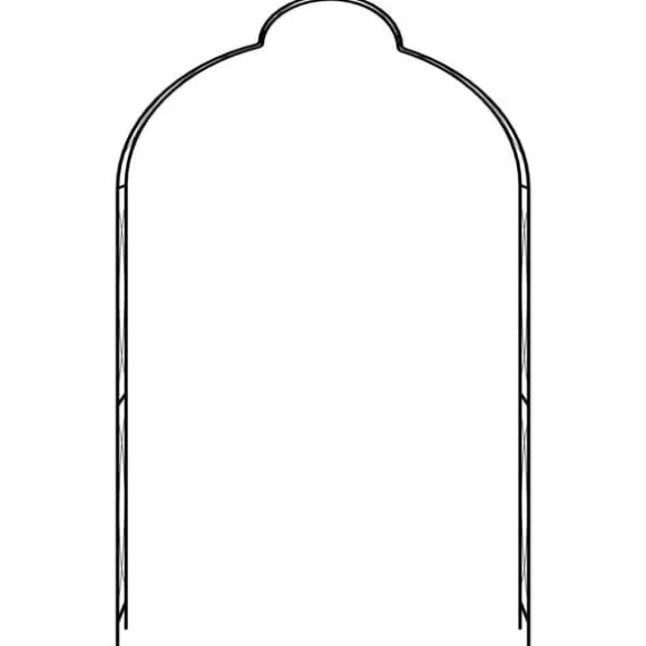 Høj kvalitet havebue til klatreplanter - Jern | Farve: Sort | Størrelse: 150x34x240 cm