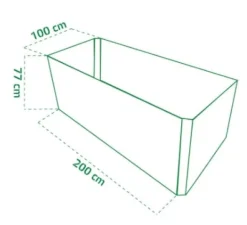 Højbed AGRO BED 200x100x77 cm