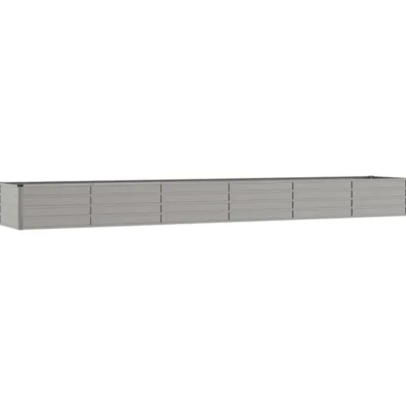 Højbed i cortenstål - Dybt og robust design | Størrelse: 480x80x45 cm | Farve: Rustfarvet