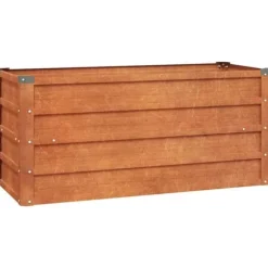 Højbed i cortenstål - Holdbart og rustfarvet | Størrelse: 100x40x45 cm