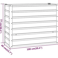 Højbed i cortenstål - Holdbart og dekorativt | Størrelse: 100x40x77 cm | Farve: Rustfarvet