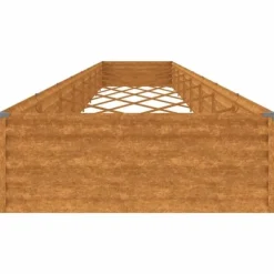 Højbed i cortenstål - Holdbart og dekorativt | Størrelse: 770x100x36 cm | Farve: Brune nuancer