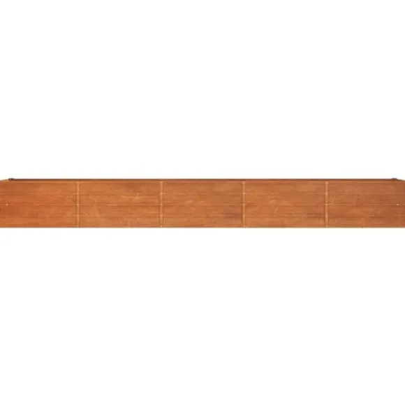 Højbed i cortenstål - Holdbart og rustfarvet design | Størrelse: 400x80x45 cm