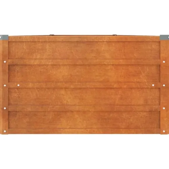 Højbed i cortenstål - Holdbart og rustfarvet design | Størrelse: 400x80x45 cm