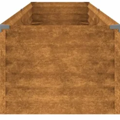 Højbed i cortenstål - Holdbart og dekorativt | Størrelse: 194x50x36 cm | Farve: Brun