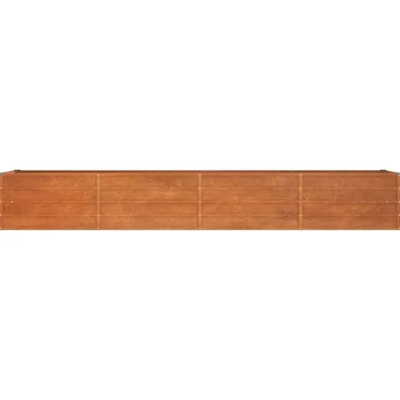 Højbed i cortenstål - Holdbart og rustikt design | Størrelse: 320x80x45 cm | Farve: Rustfarvet