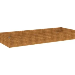 Højbed i cortenstål - Holdbart havebed | Størrelse: 291x100x36 cm | Farve: Brun