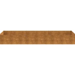 Højbed i cortenstål - Holdbart havebed | Størrelse: 291x100x36 cm | Farve: Brun