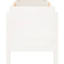 Højbed i massiv fyrretræ - Plantekasse til have | Størrelse: 101x50x57 cm | Farve: Hvid