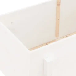 Højbed i massiv fyrretræ - Plantekasse til have | Størrelse: 101x50x57 cm | Farve: Hvid
