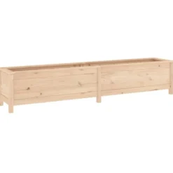 Højbed i massivt fyrretræ - Plantkasse til have | Størrelse: 199,5x40x39 cm