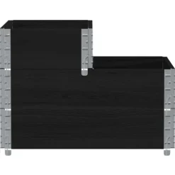 Højbed i massivt fyrretræ - 3 niveauer | Størrelse: 120x80 cm | Farve: Sort