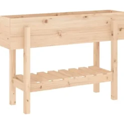 Højbed i massivt fyrretræ - Plantekasse til have og terrasse | Størrelse: 101x30x69 cm