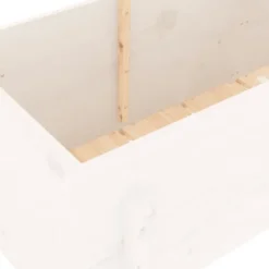 Højbed i massivt fyrretræ - Plantekasse til haven | Mål: 160x50x57 cm | Farve: Hvid