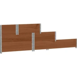 Højbed i massivt fyrretræ - 3 niveauer | Størrelse: 120x80 cm | Farve: Brun