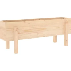 Højbed i massivt fyrretræ - Dybde 101x30x38 cm | Farve: Naturlig træfarve