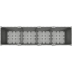 Højbed i polypropylen 160x40x38 cm - Slidstærkt rattanlook | Farve: Grå | Størrelse: 160x40x38 cm